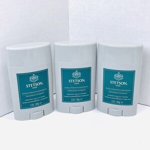 Lot of 3 Stetson Oasis Extra Strength Deodorant Stick Grapefruit Peel Ivy Greens